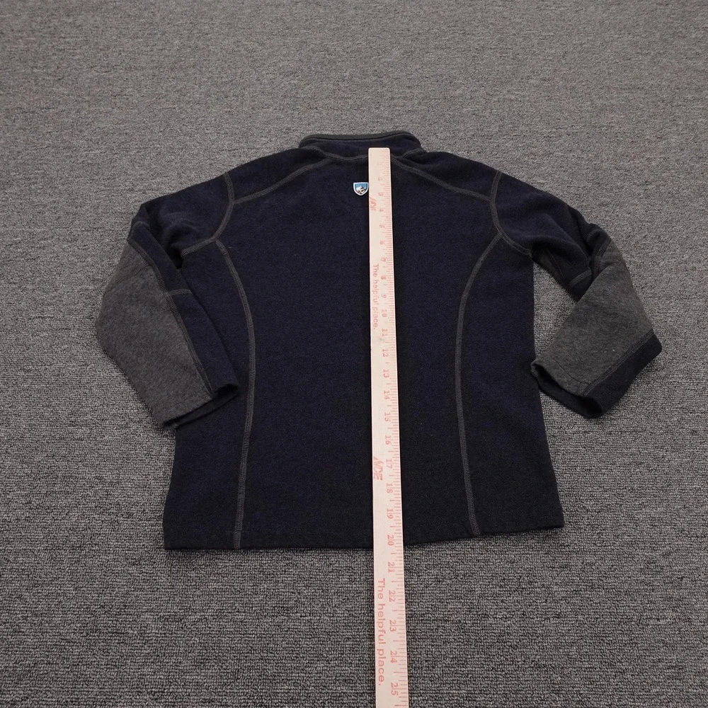 Kuhl Sweater Youth Small 7-8 Blue Gray Colorblock Kashmira 1/4 Zip Pullover